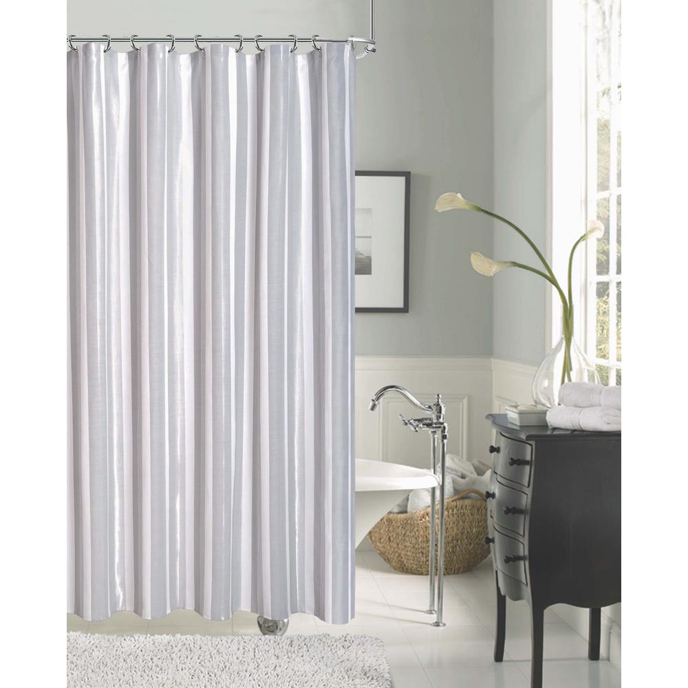 Silver Machine Washable Shower Curtains Shower Accessories
