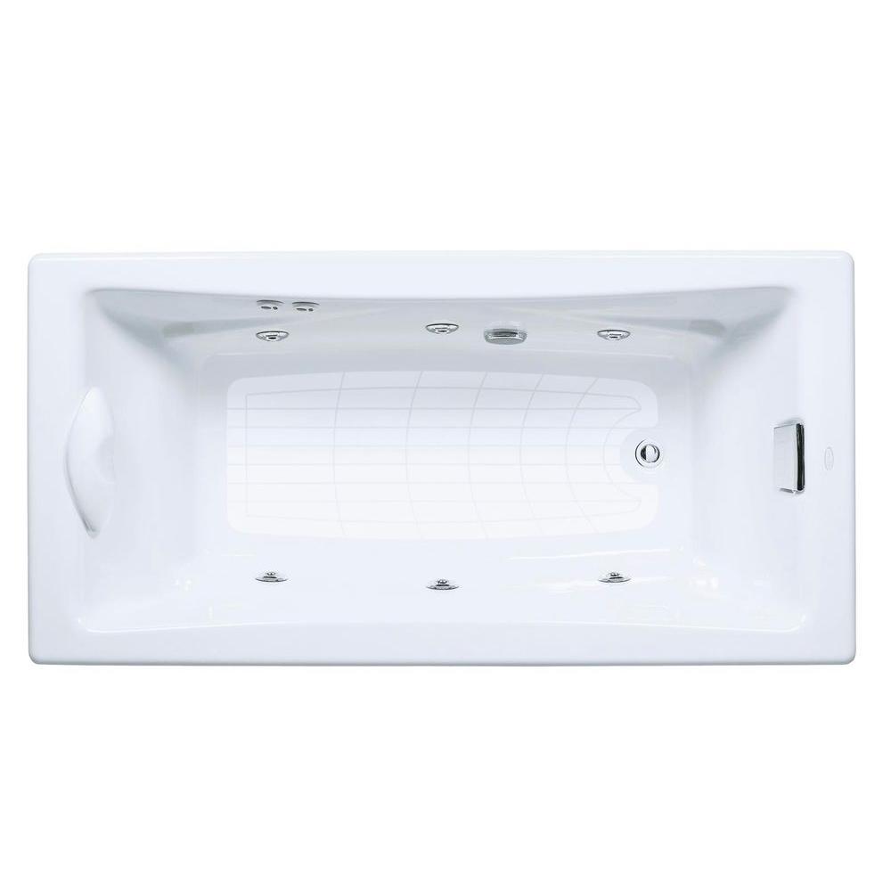 Kohler Tea For Two 6 Ft Whirlpool Tub With Reversible Drain In White