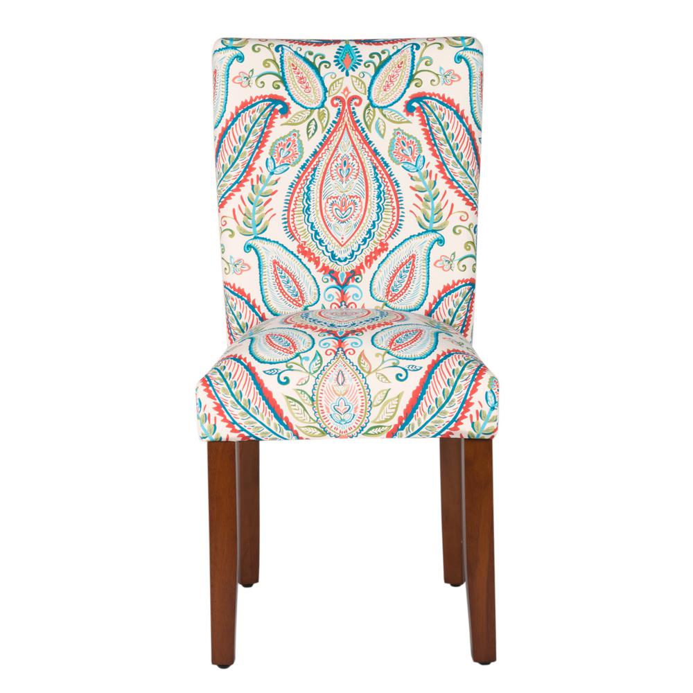 Upholstery 18 Multi Colored Dining Chairs Kitchen Multi Color Paisley Parson Dining Chairs