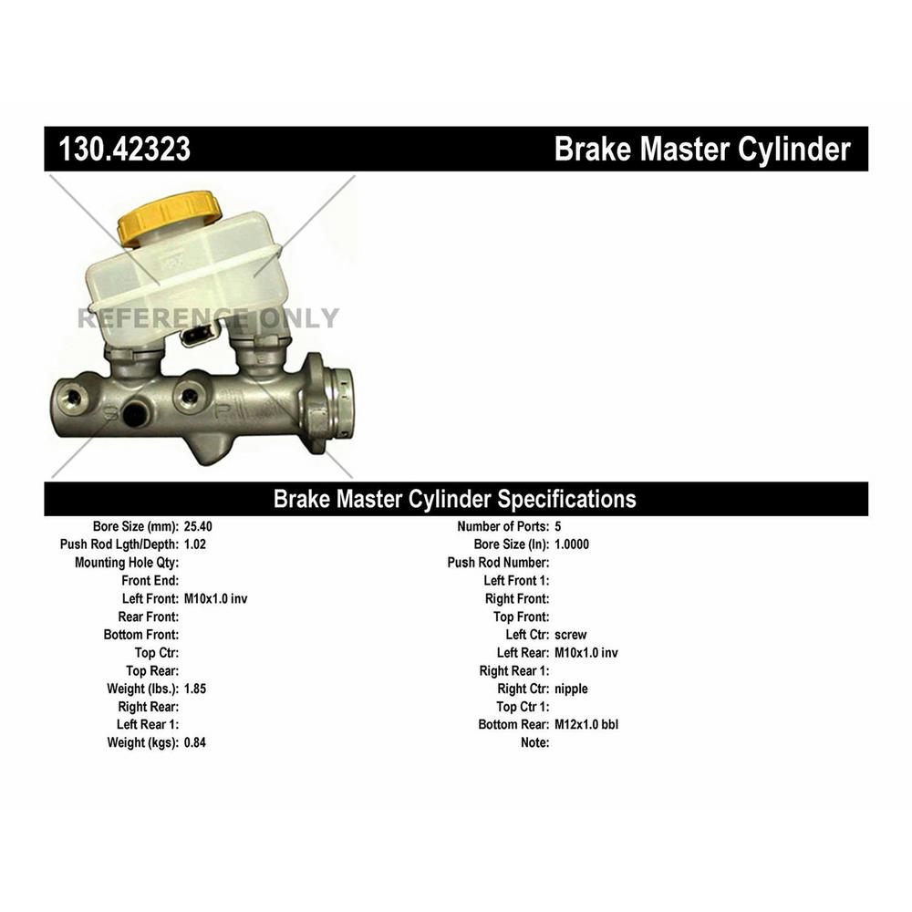 Brake Master Cylinder-Premium Master Cylinder Preferred Centric 130.34028