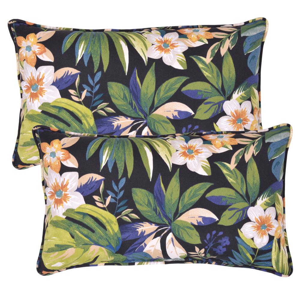 Plantation Patterns, LLC Caprice Tropical Lumbar Outdoor Throw Pillow