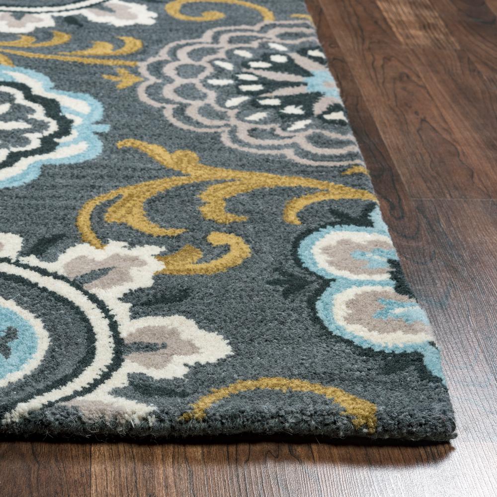 Rizzy Home Valintino Grey Blue Fl Medallion Hand Tufted Wool 5 Rizzy Home Valintino Grey Blue Fl Medallion Hand Tufted Wool 5 Ft X 8