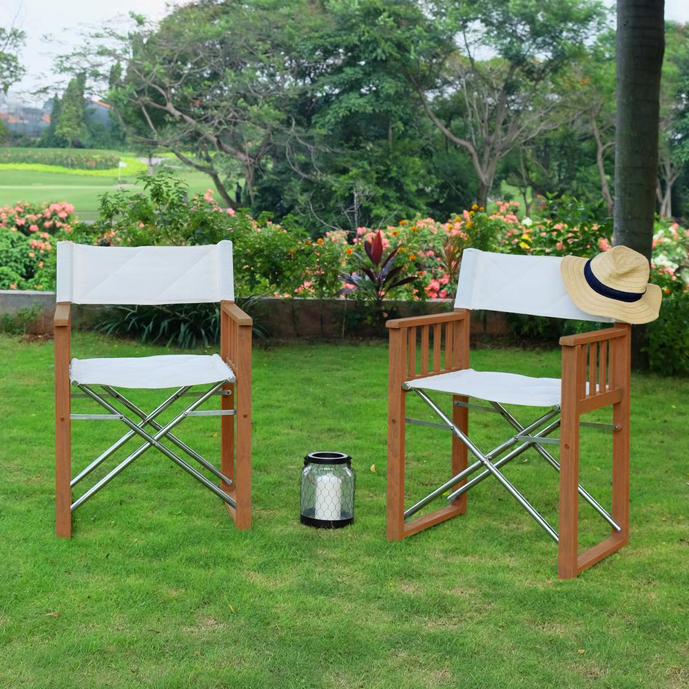 Cambridge Casual Westport Natural Folding Teak Outdoor Dining Folding Teak Outdoor Dining