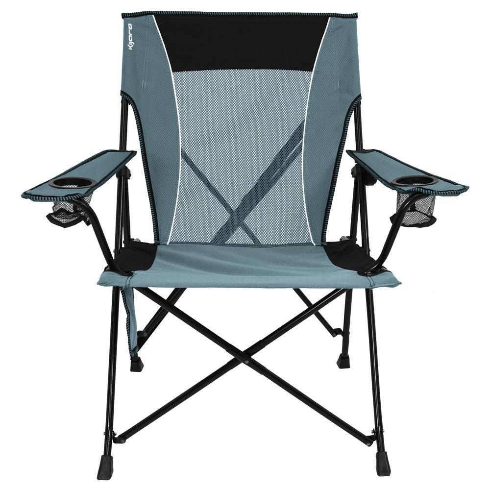Kijaro Hallett Peak Gray Dual Lock Chair 54022 The Home Depot Hallett Peak Gray Dual Lock Chair