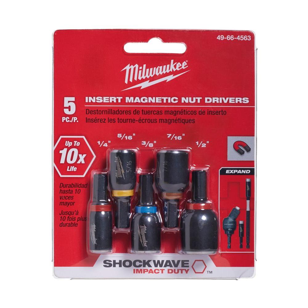 Milwaukee Nut Driver Insert Bit SHOCKWAVE IMPACT DUTY Set 5