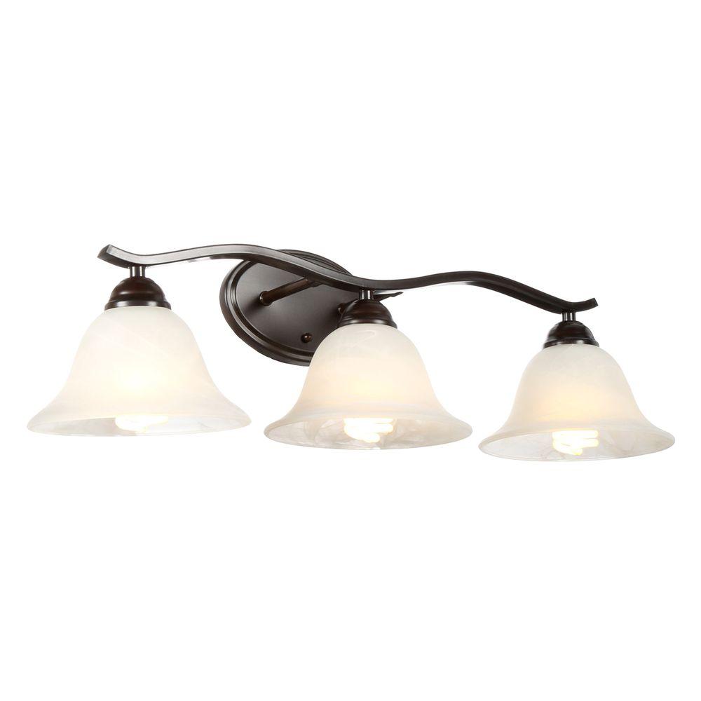 Hampton Bay Andenne 3 Light Oil Rubbed Bronze Vanity Light With