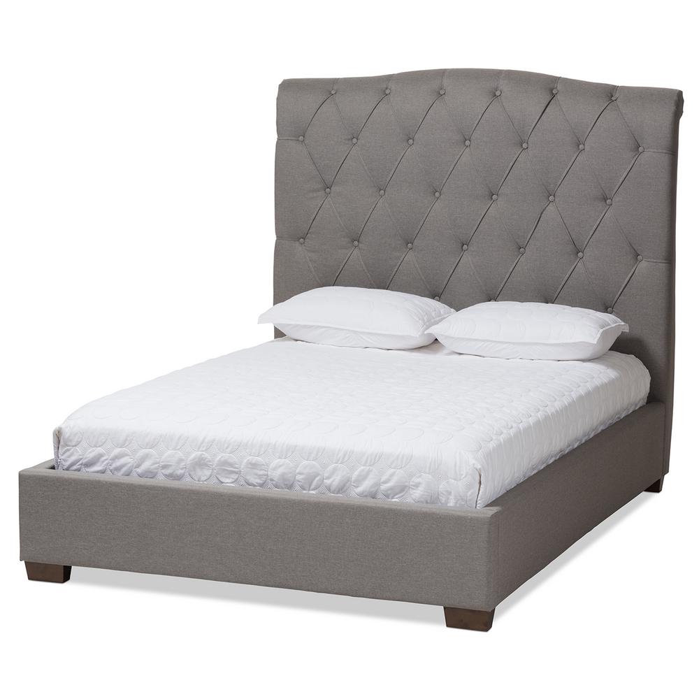 Baxton Studio Victoire Light Gray Queen Platform Bed 145 8120 Hd Baxton Studio Victoire Light Gray Queen Platform Bed
