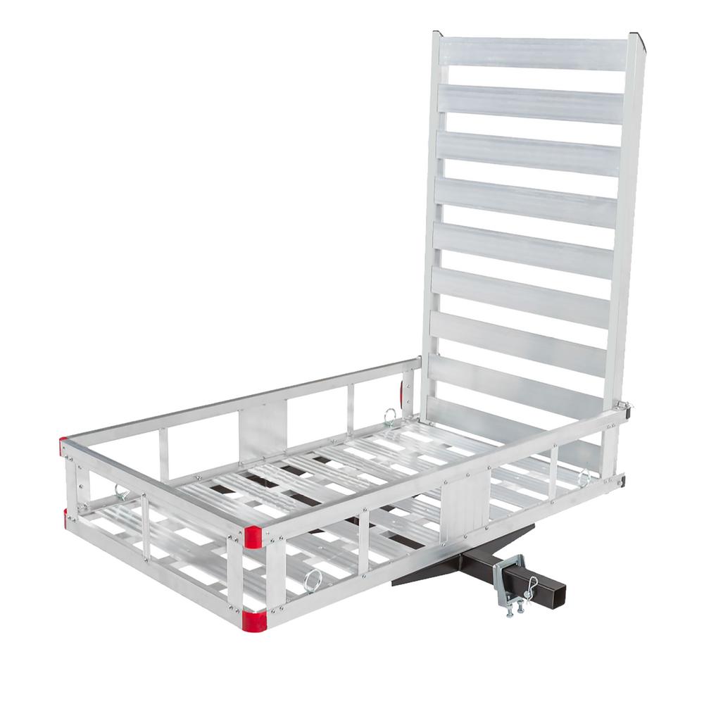 MaxxHaul 80779 Hitch Mount Aluminum Cargo Carrier With 40" Ramp - 500 lb. Maximum Load Capacity