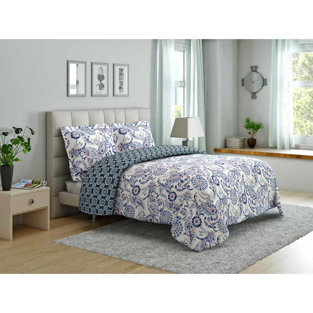 Mindy Paisley King Comforter Set Cs11381kgmnps The Home Depot