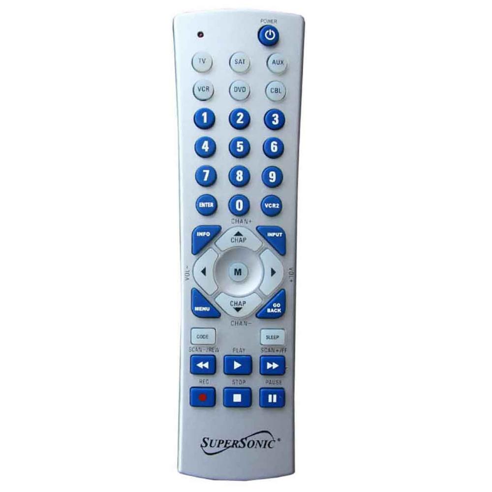 Supersonic Universal Remote Control in Silver98581062M The Home Depot