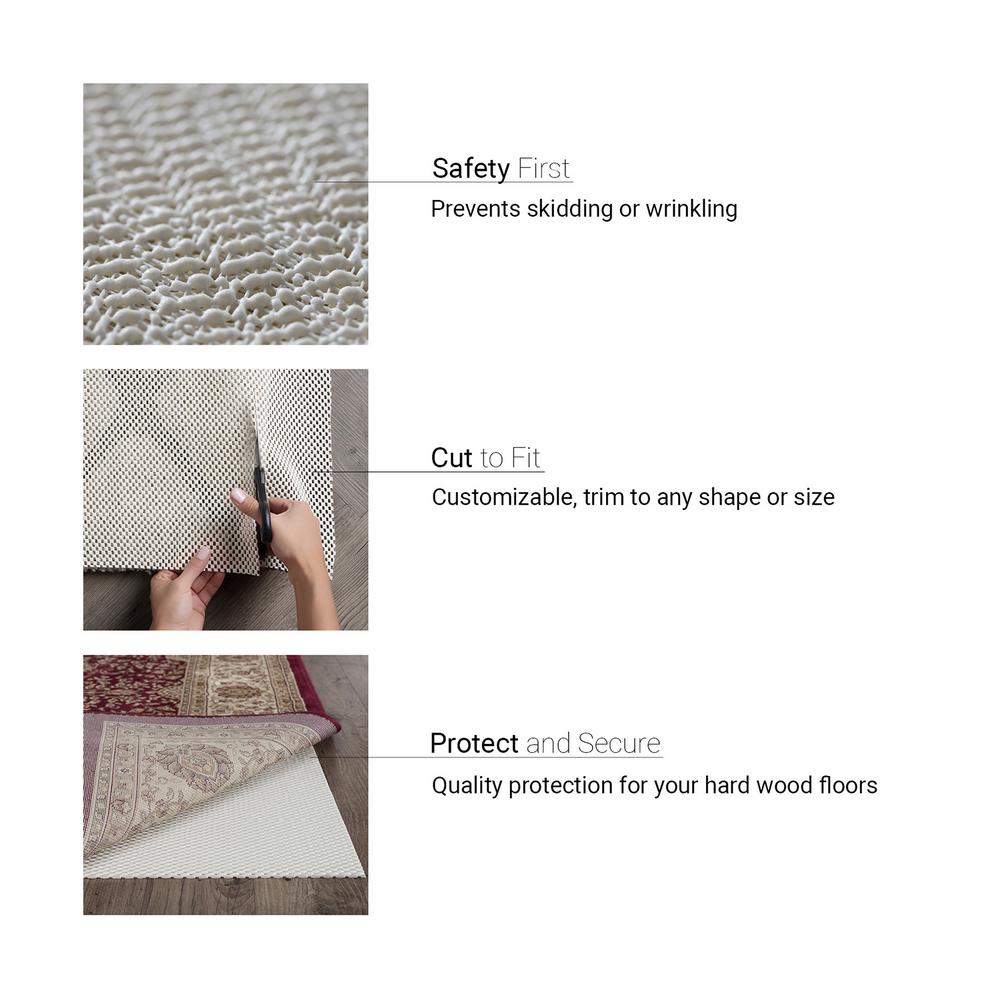 Tayse Rugs Ultra Grip Gray 3 Ft X 7 Rug Pad Ugp1209 3x8 The Ultra Grip Gray 3 Ft X 7 Rug Pad