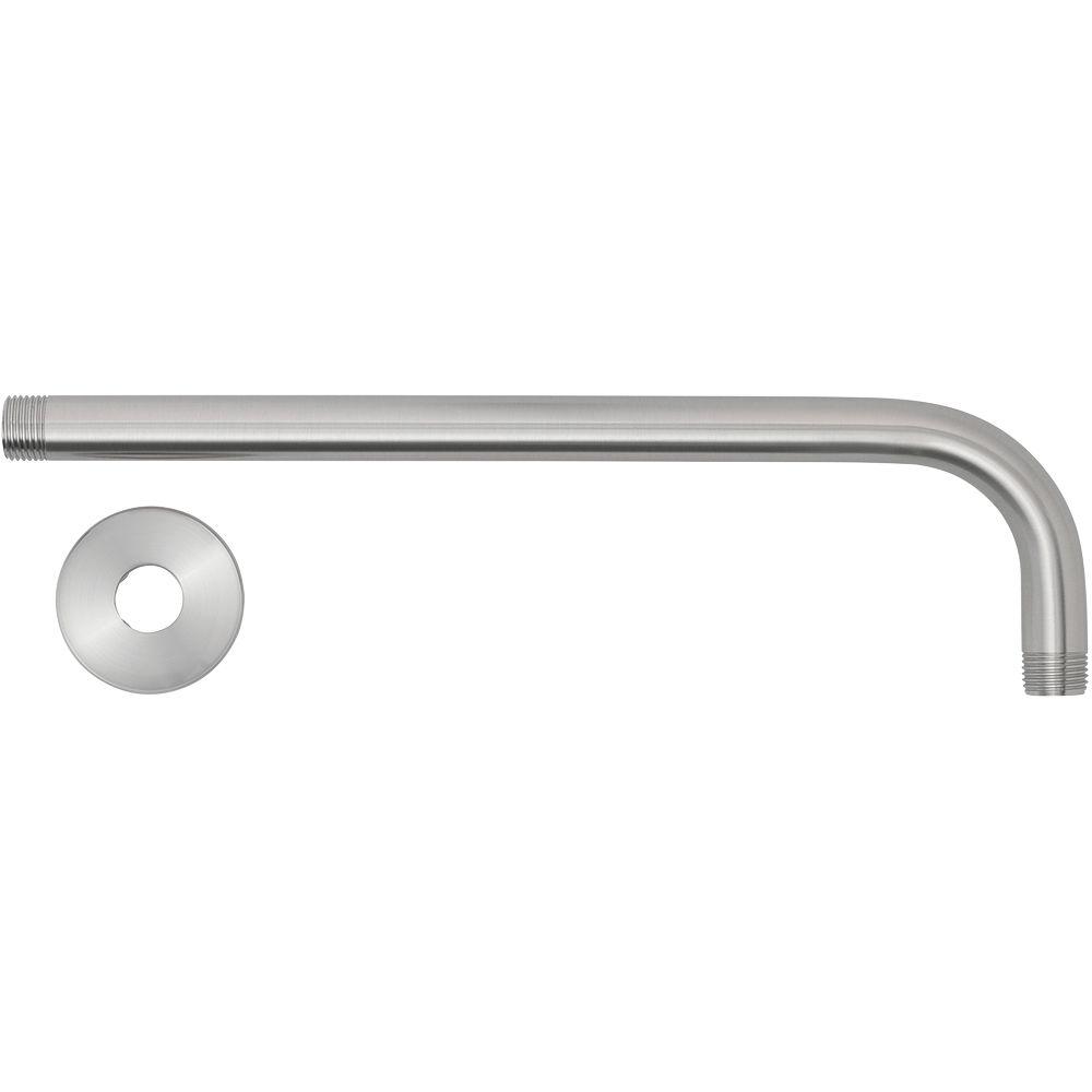 Glacier Bay 12 In Raincan Shower Arm And Brushed Nickel 3075 508 The Home Depot - 12 Inch Brushed Nickel Shower Arm Glacier Bay 12 In Raincan Shower Arm And Brushed Nickel 3075 508 The Home Depot - 12 Inch Brushed Nickel Shower Arm
