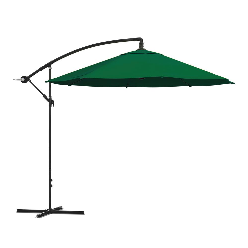 Pure Garden 10 ft. Hanging Cantilever Patio Umbrella in Hunter Green