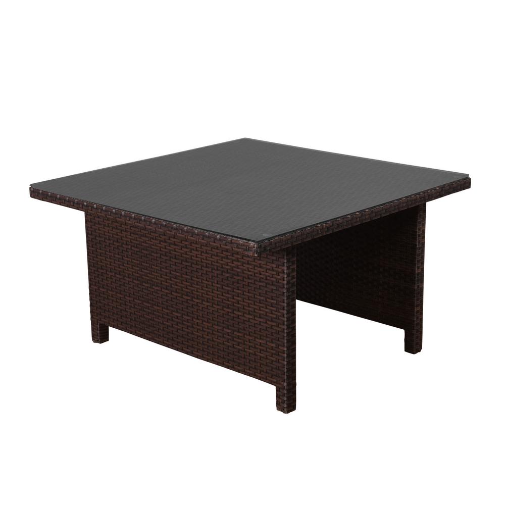 Atlantic Contemporary Lifestyle Bellagio All Weather Wicker Square Patio Dining Table Bell Lowtab Br The Home Depot - Atlantic Bellagio Patio Furniture Atlantic Contemporary Lifestyle Bellagio All Weather Wicker Square Patio Dining Table Bell Lowtab Br The Home Depot - Atlantic Bellagio Patio Furniture