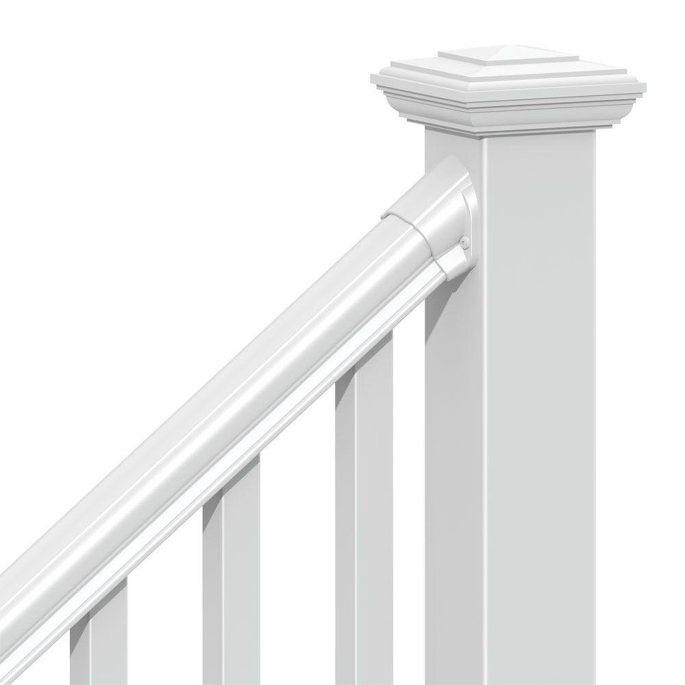 Veranda 6 ft x 36 in. White Traditional Stair Kit Diagonal Durable Rail