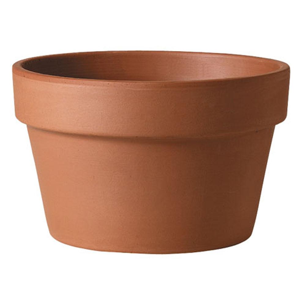 6-1/2 In. Round Glazed Clay Flower Pot-YBH027 - The Home Depot