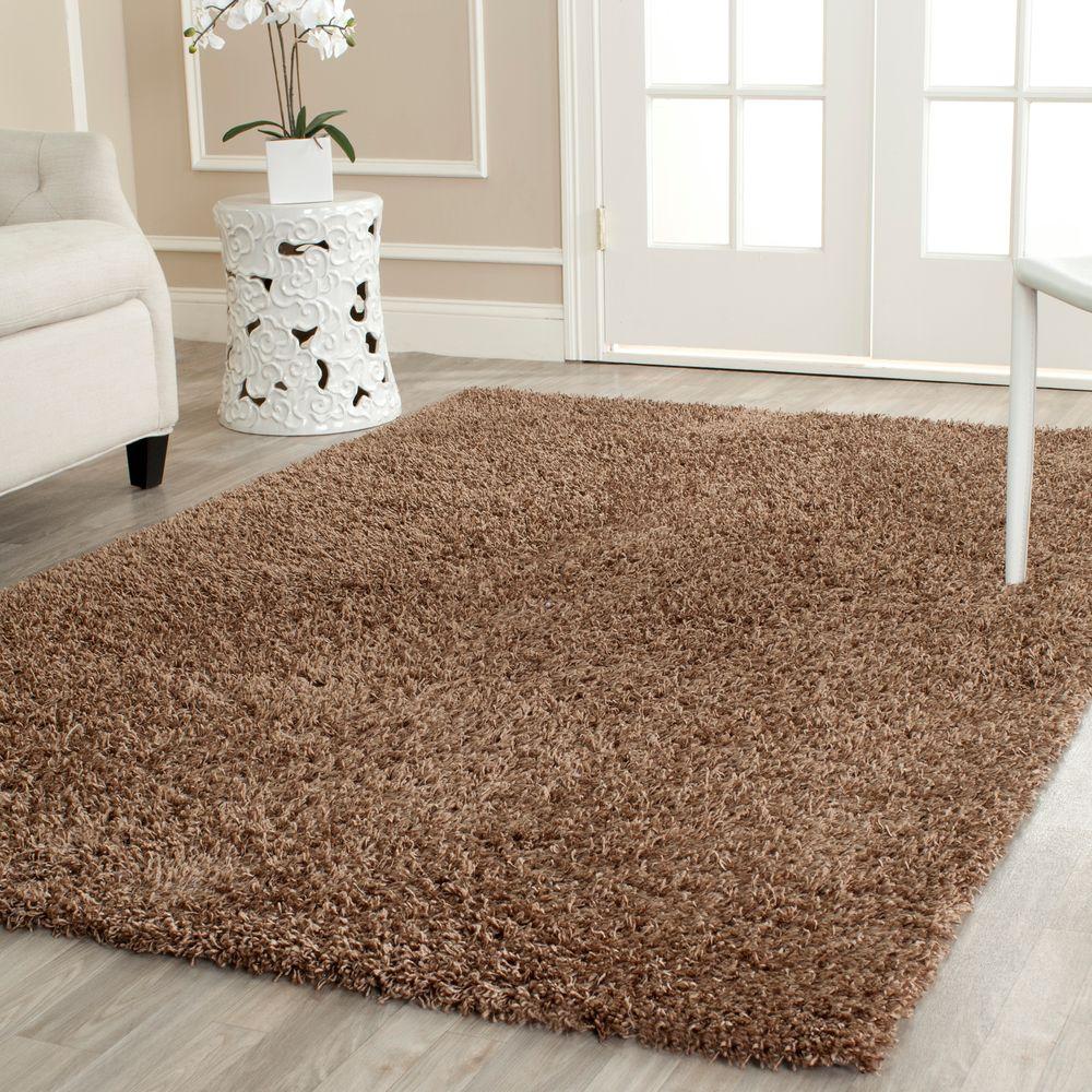 Safavieh Monterey Shag Light Brown 8 ft. x 10 ft. Area Rug-SG851L-8 ...