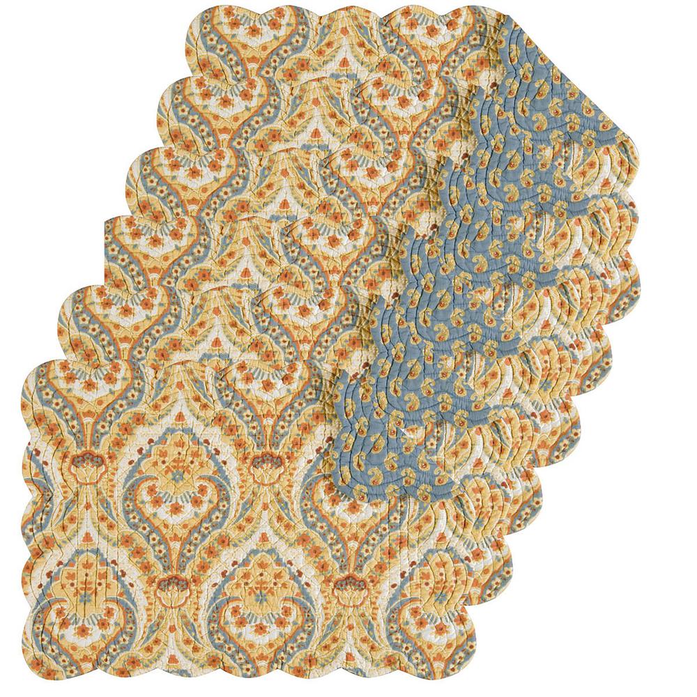 C&F HOME Middleton Round Navy Placemat (Set of 6) 862601845S6 The