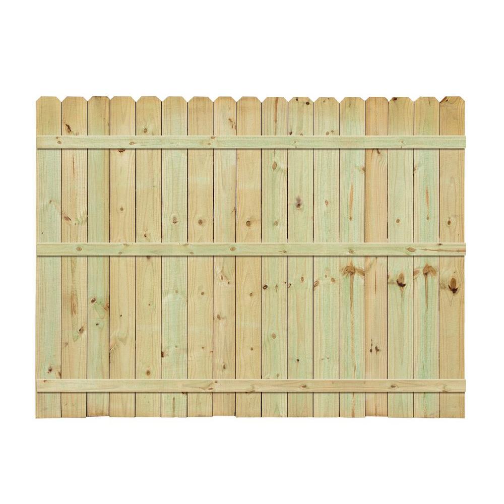 6 ft. H x 8 ft. W Pressure-Treated Pine Dog-Ear Fence Panel-158083