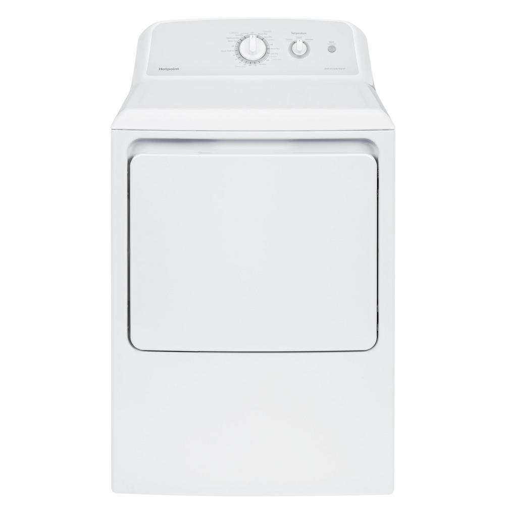 Hotpoint 6.2 Cu. Ft. Electric Dryer In White-HTX21EASKWW - The Home Depot