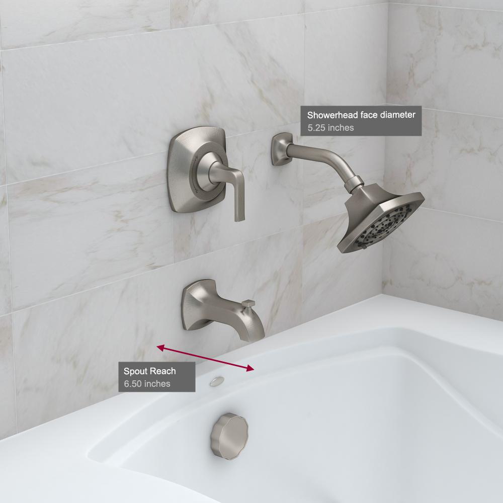 Kohler Rubicon Single Handle 3 Spray Wall Mount Tub And Shower Faucet In Brushed Nickel Valve Included R76217 4e Bn The Home Depot - Kohler Rubicon Bathroom Faucet Parts Kohler Rubicon Single Handle 3 Spray Wall Mount Tub And Shower Faucet In Brushed Nickel Valve Included R76217 4e Bn The Home Depot - Kohler Rubicon Bathroom Faucet Parts