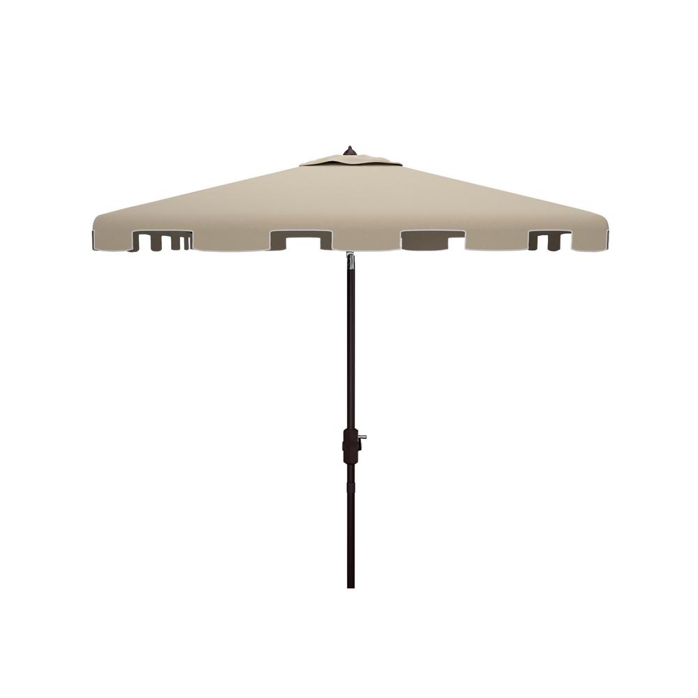 Destinationgear Italian 7 5 Ft Aluminum Drape Tilt Patio Umbrella In Black And White Acrylic 1305 The Home Depot