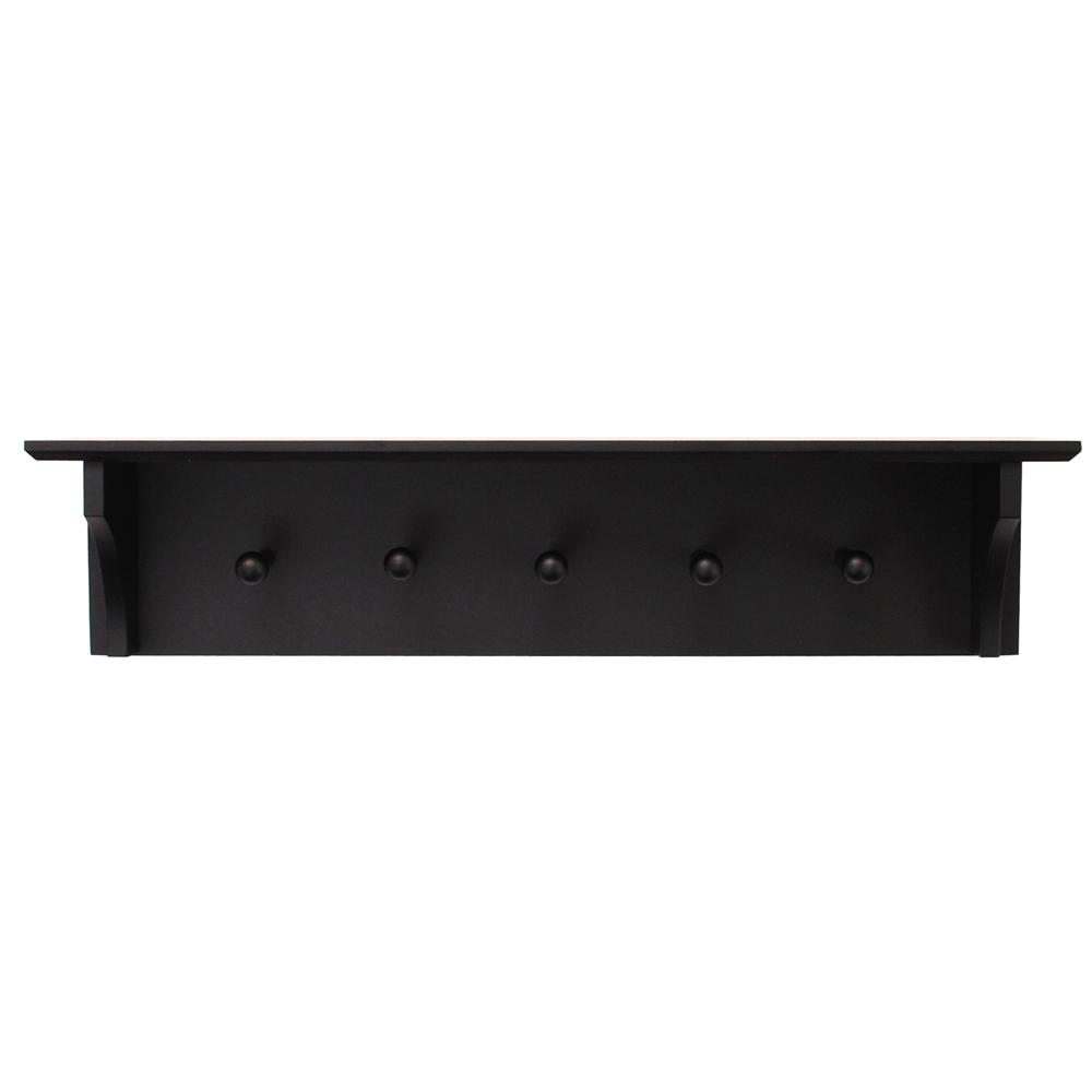 72 in. W x 4.5 in. D x 3.5 in. H Black MDF Large Picture Ledge Floating Wall Shelf9084684 The