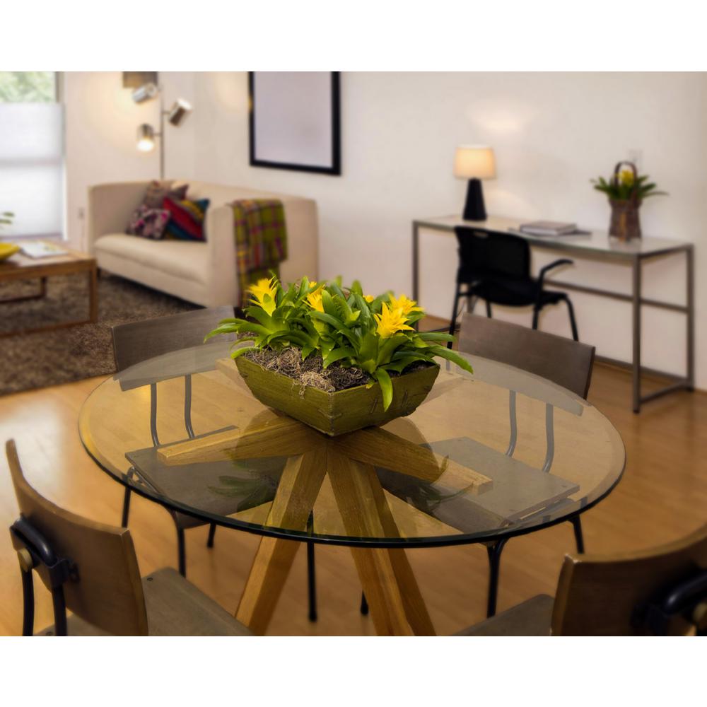 Fab Glasirror 36 In Clear Round Glass Table Top 3 8