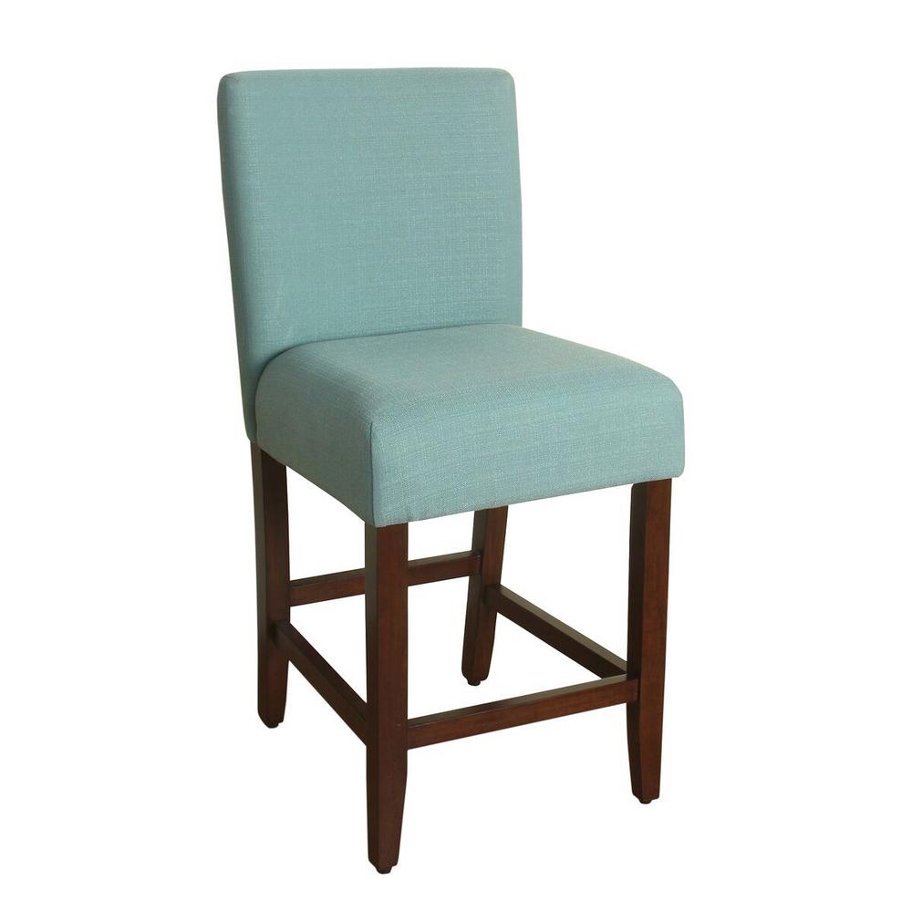 Homepop Upholstered 24 In Aqua Textured Bar Stool K6858 F1374 Aqua Textured Bar Stool