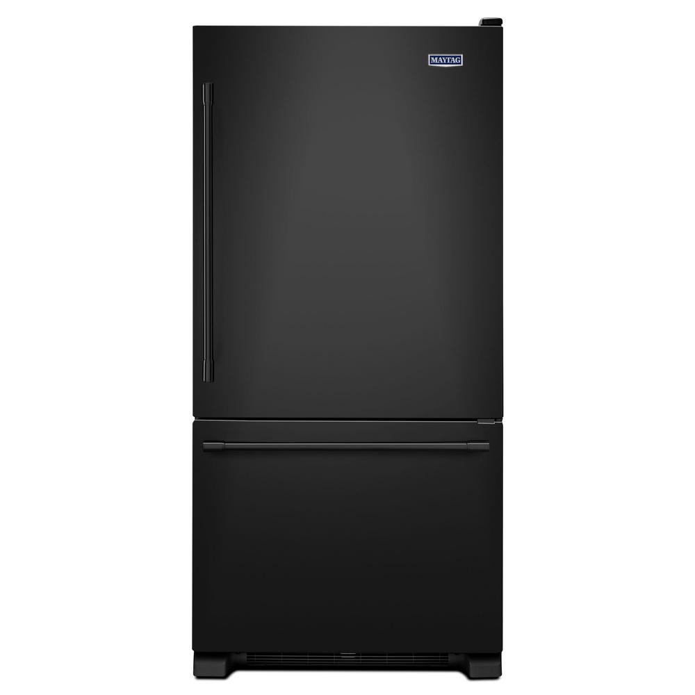 Maytag 33 in. W 22 cu. ft. Bottom Freezer Refrigerator in Black