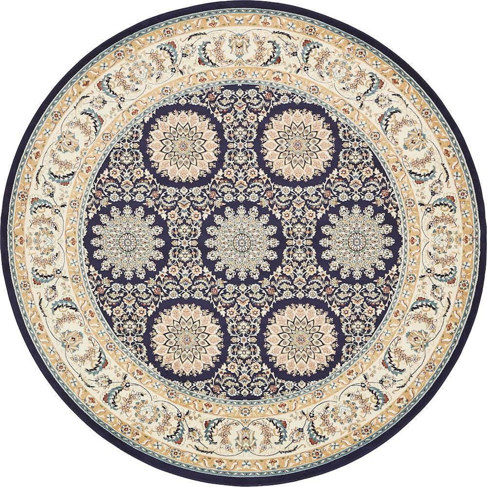 Round Blue Area Rugs The Home Depot Narenj Navy Blue 10 X Round Rug