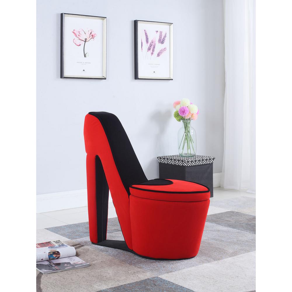 red heel chair