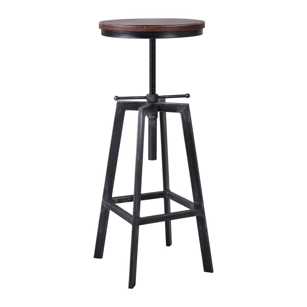 Today S Mentality Ashford Adjule Silver Brushed Gray With Rustic Ashford Adjule Silver Brushed Gray With Rustic Pine Wood Seat Barstool