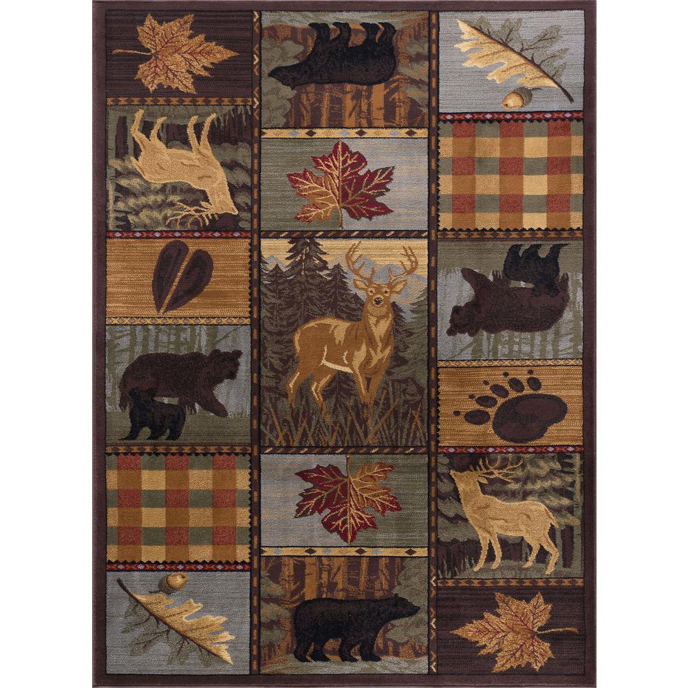Tayse Rugs Nature Multi 8 Ft X 10 Lodge Area Rug