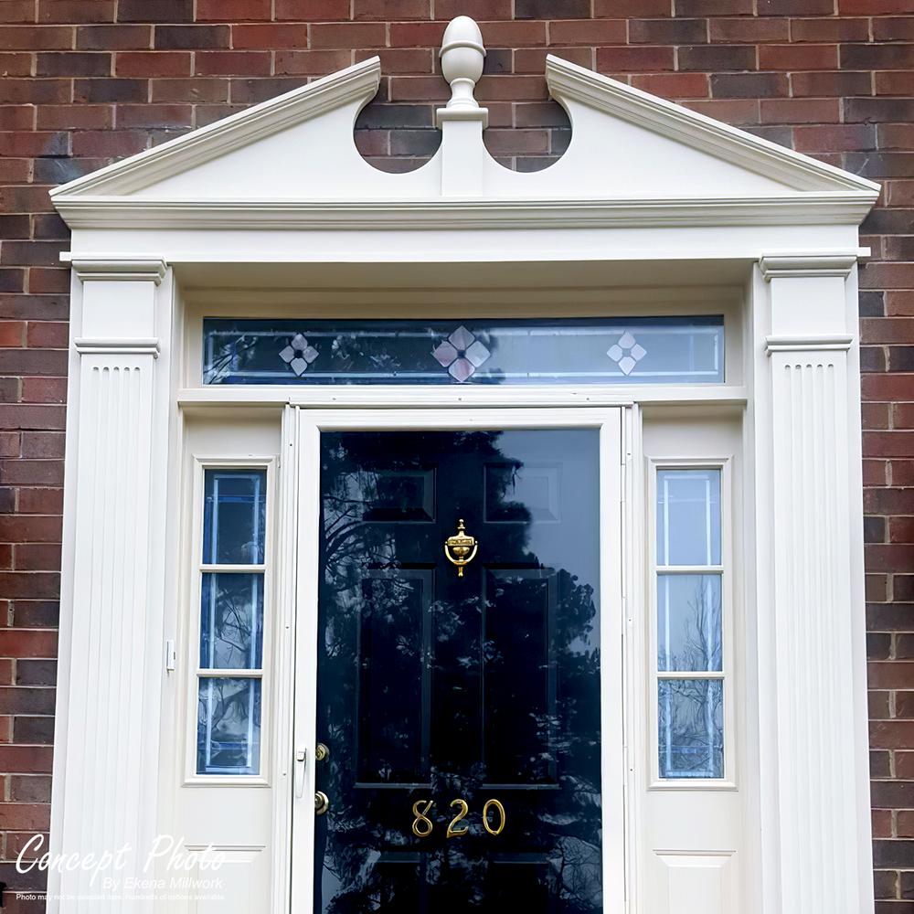 Ekena Millwork 61 In X 7 8 In X 20 In Peaked Urn Pediment Ped61x20x00up The Home Depot