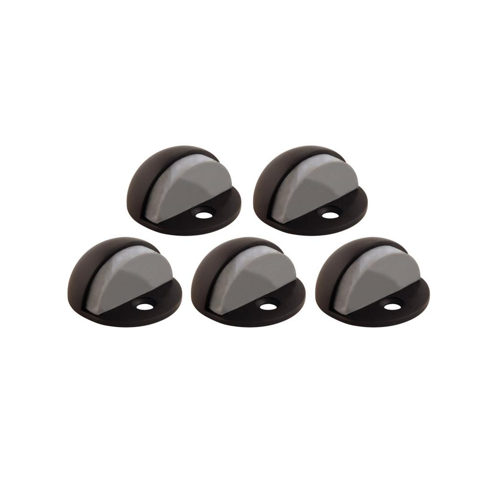 Design House Oil Rubbed Bronze Floor Mount Dome Door Stop Value Pack (5