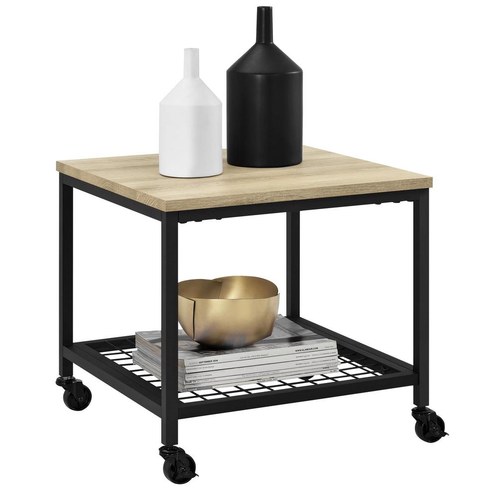 Ameriwood North Point Golden Oak End Table HD53074 The Home Depot