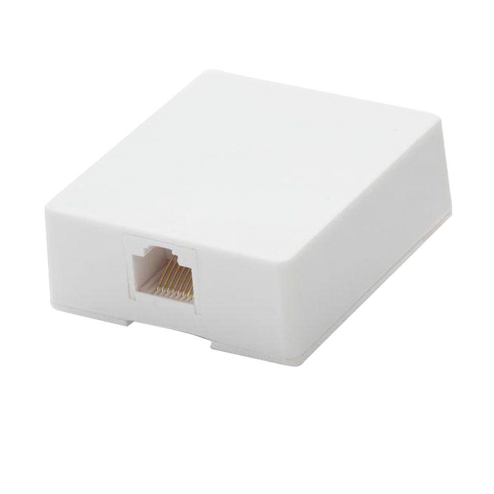Commercial Electric Surface Mount Jack, White468 8C WH The