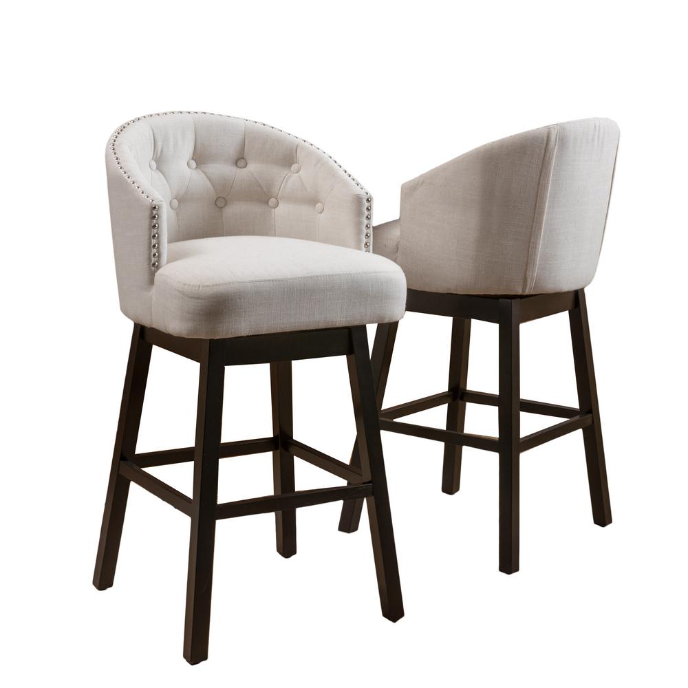 Noble House Ogden 41 5 In Beige Swivel Cushioned Bar Stool Set Of Noble House Ogden 41 5 In Beige Swivel Cushioned Bar Stool Set Of 2