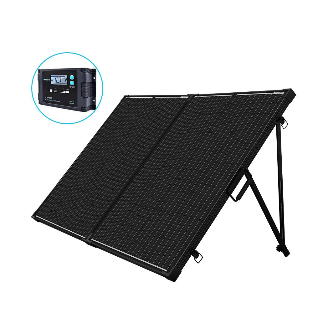 Renogy Watt Volt Monocrystalline Foldable Suitcase Off Grid Solar Power Kit With Voyager