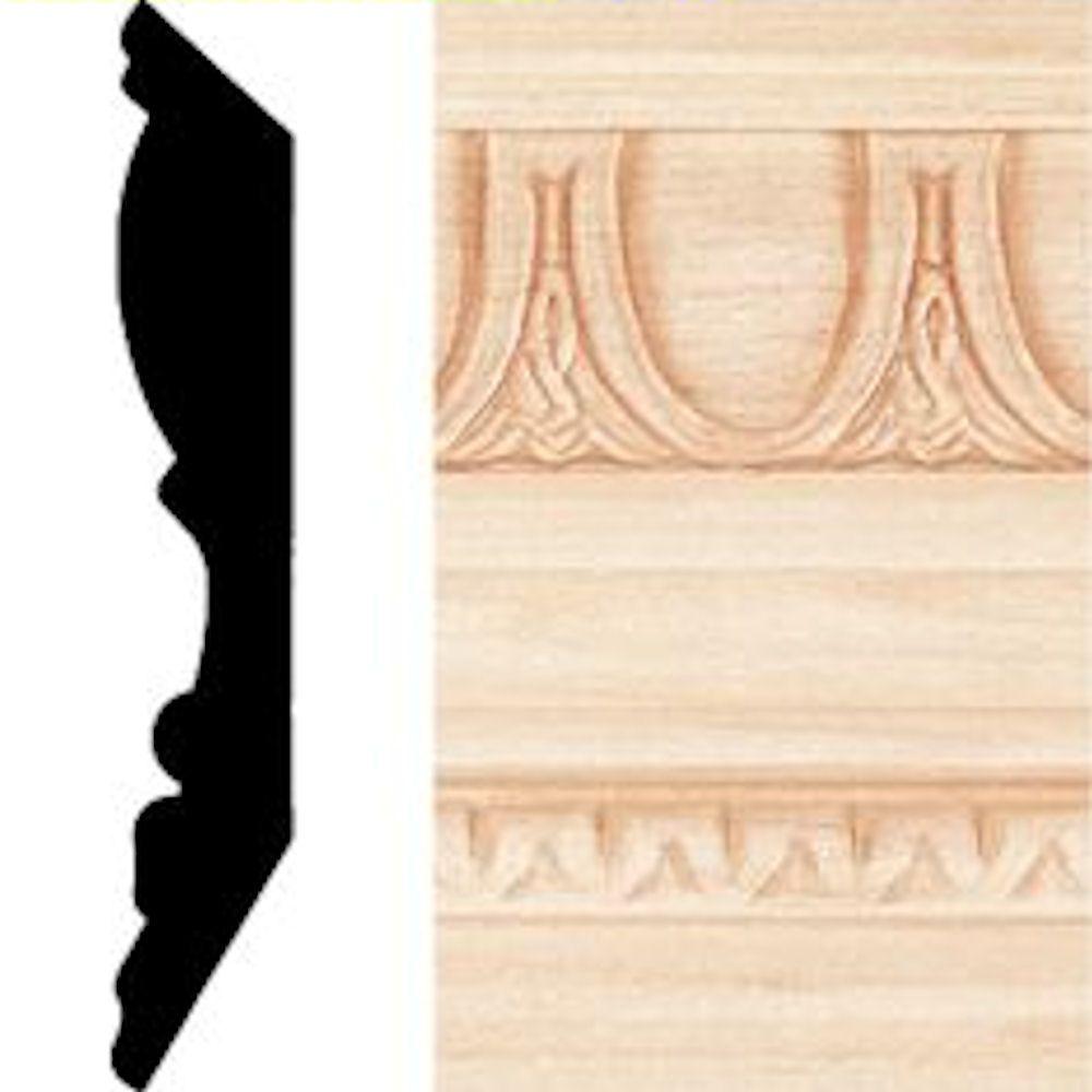 13/16 in. x 41/2 in. x 8 ft. Hardwood Emboss Crown Moulding58808