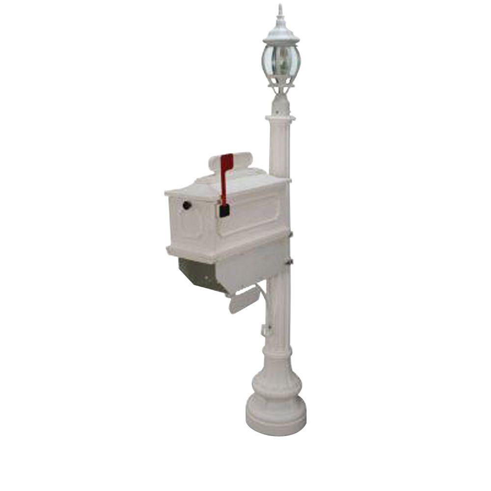 Postal Products Unlimited 1812 Beaumont 72 in. Plastic White Mailbox