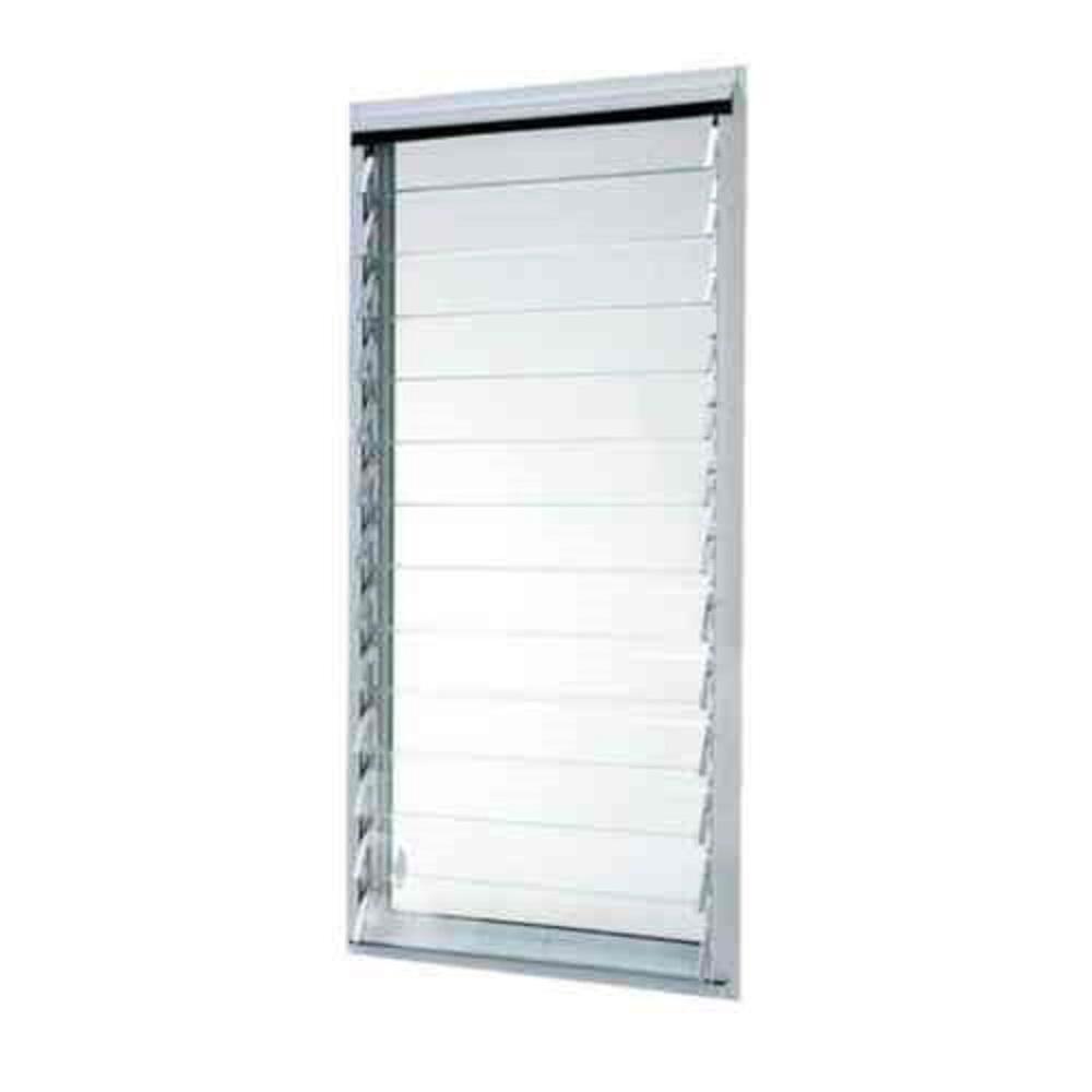 Tafco Windows 23 In X 47 875 In Jalousie Utility Louver Awning Aluminum Screen Window In White