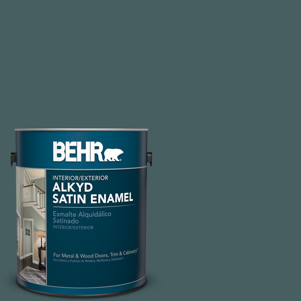 BEHR 1 gal. PPU1220 Underwater color Satin Enamel Alkyd Interior