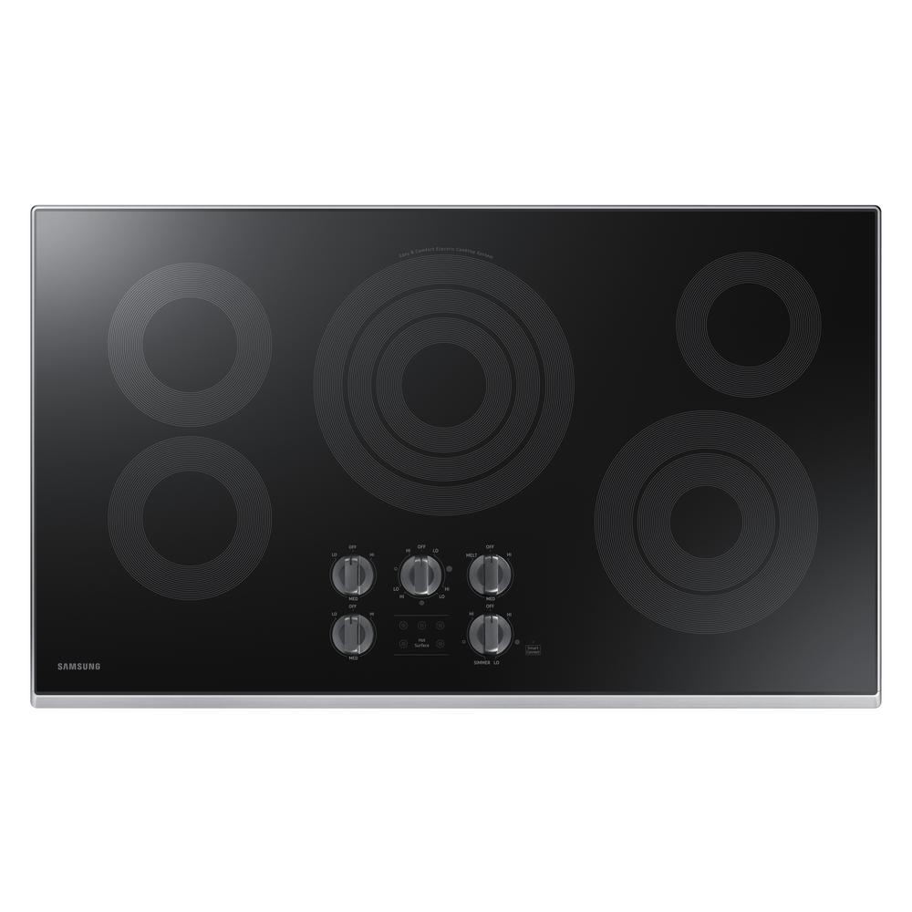 Samsung 36 in. Radiant Electric Cooktop in Stainless Steel with 5 Elements and Wi-Fi, Silver was $1399.0 now $948.0 (32.0% off)