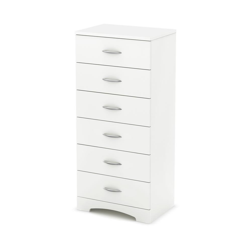 South Shore Step One 6 Drawer Pure White Chest 3160066 The Home