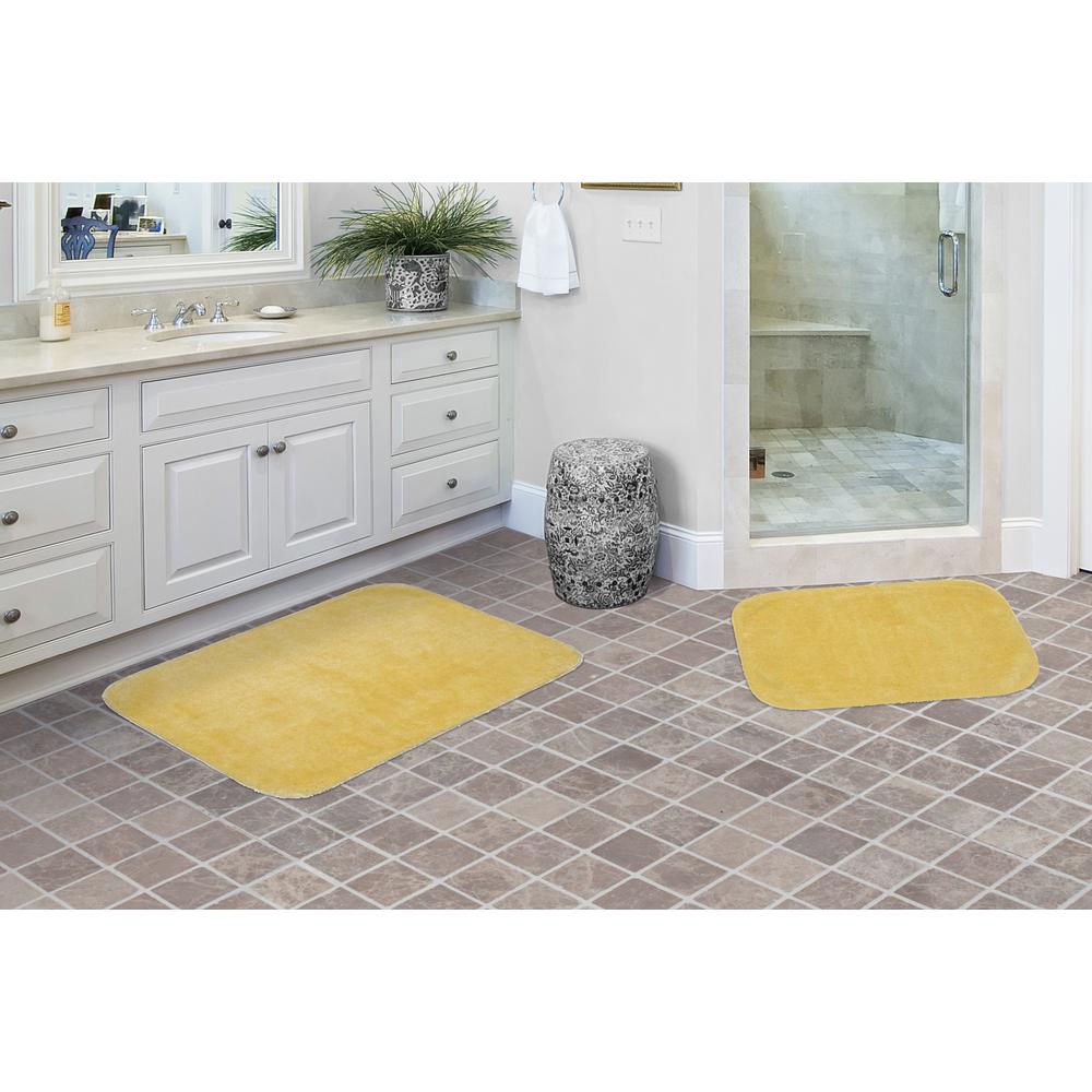 Garland Rug Traditional Rubber Ducky Yellow 21 In X 34 In Solid