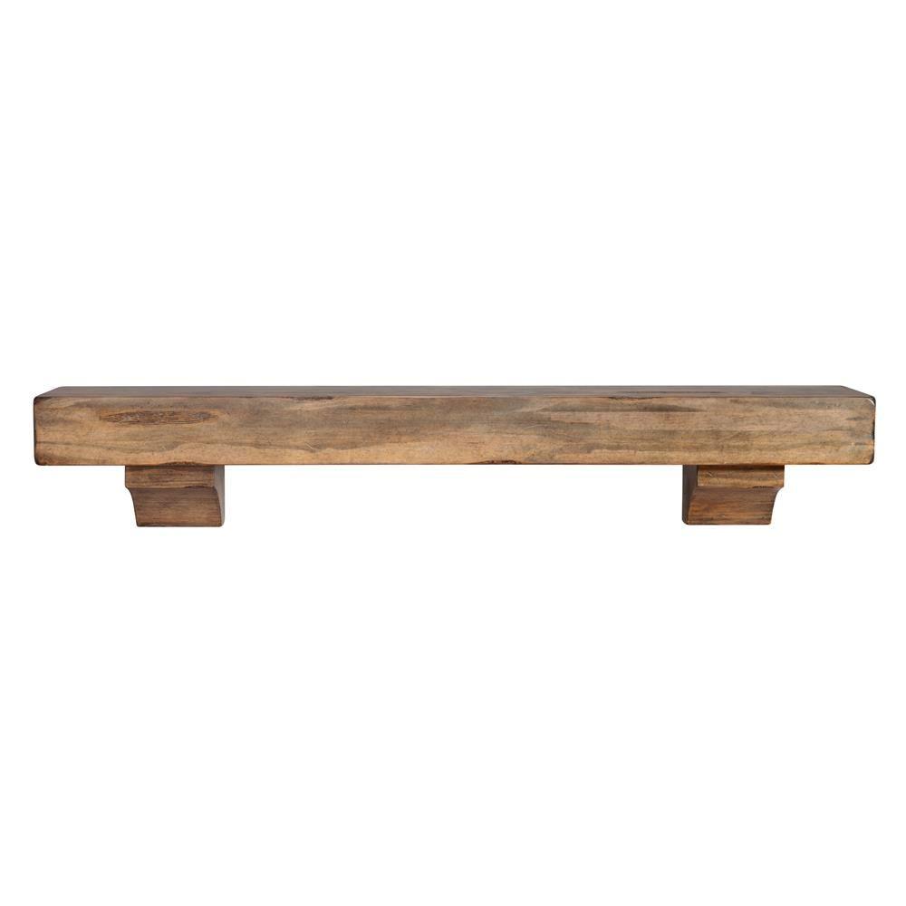 Fireplace Mantel Shelves Mantels The Home Depot Pearl Mantels The Shenandoah 4 Ft Dune Rustic Distressed Cap Shelf Mantel