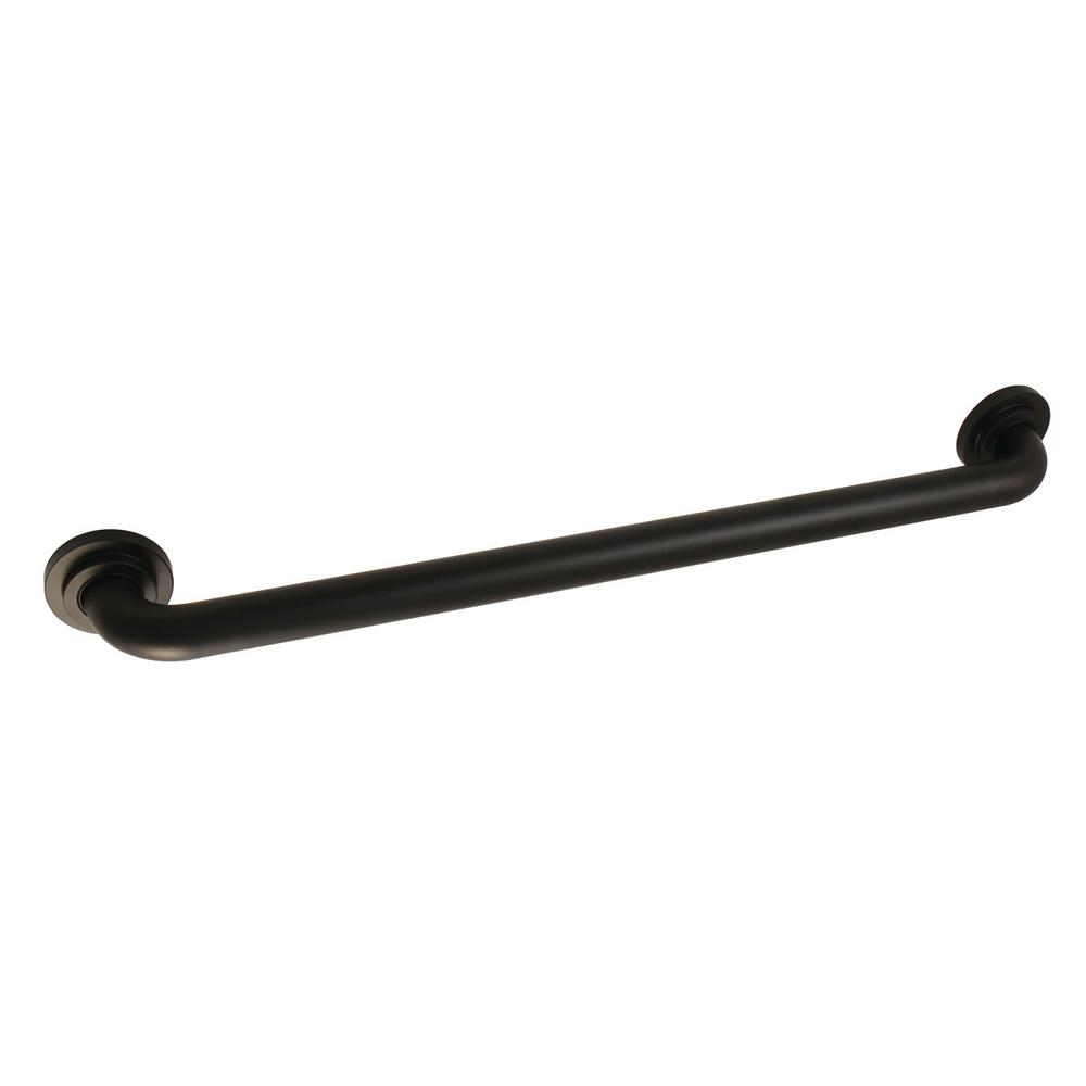 Kingston Brass Manhattan 36 in. x 1-1/4 in. Grab Bar in Matte Black ...