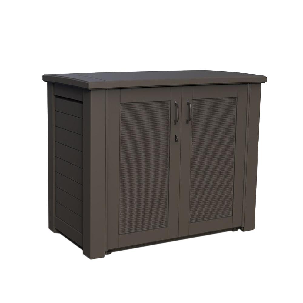 Rubbermaid Bridgeport 123 Gal. Resin Patio Cabinet-1863391 - The Home Depot
